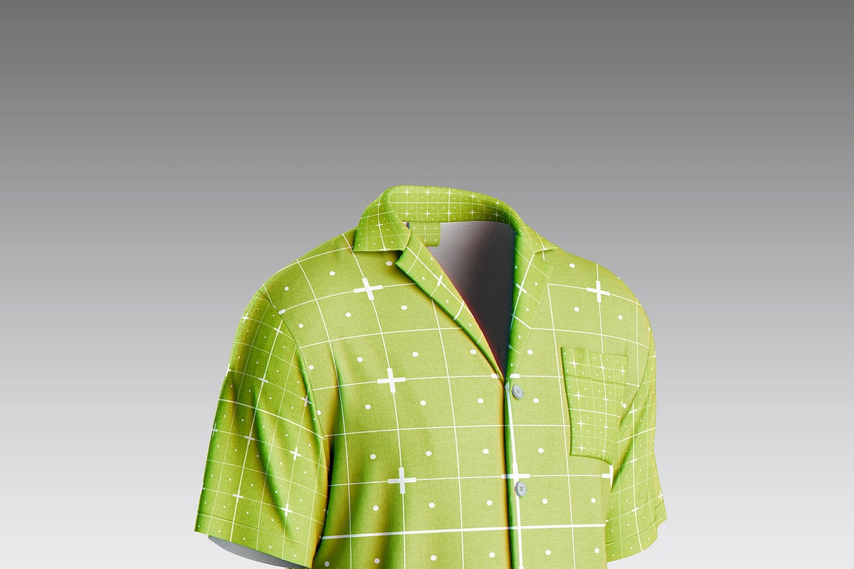 Hawaiian Short Sleeve Shirt Mockup, a Product Mockup by OneVectorStock (Photo 12 of 13)