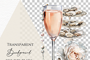 Prosecco and pearls clipart, a Food Illustration by Invite to Clipart (Thumbnail 6 of 6)