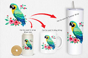 Macaw Embroidery Clipart, a Graphic by Artnoy (Thumbnail 4 of 5)