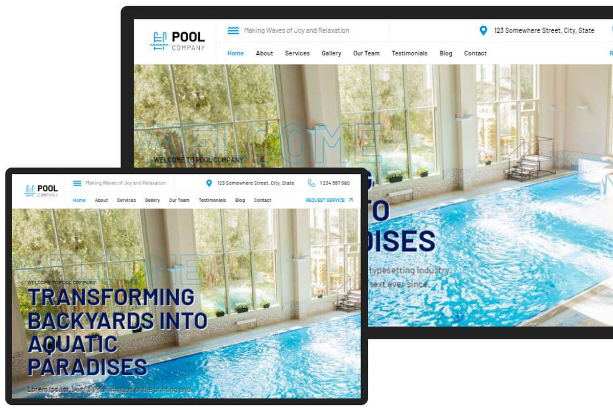 Pool Company WordPress Theme preview 6
