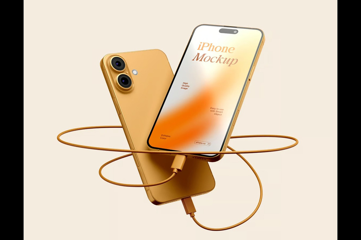 iPhone 16 Mockup, an iPhone Mockup by Se٧enStudio (Photo 5 of 5)