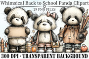 Back to School Panda Clipart, an Animal Illustration by Libby Wishes (Thumbnail 1 of 5)