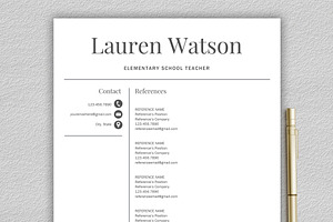 Resume Template Teacher CV