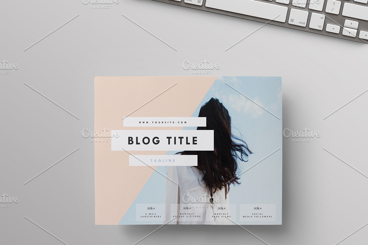 Two-Page Media Kit Template, a Resume Template by Blogger Kit Co. (Photo 2 of 7)