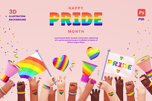 PRIDE Festive Banner Background, a Background Graphic by TandemStock