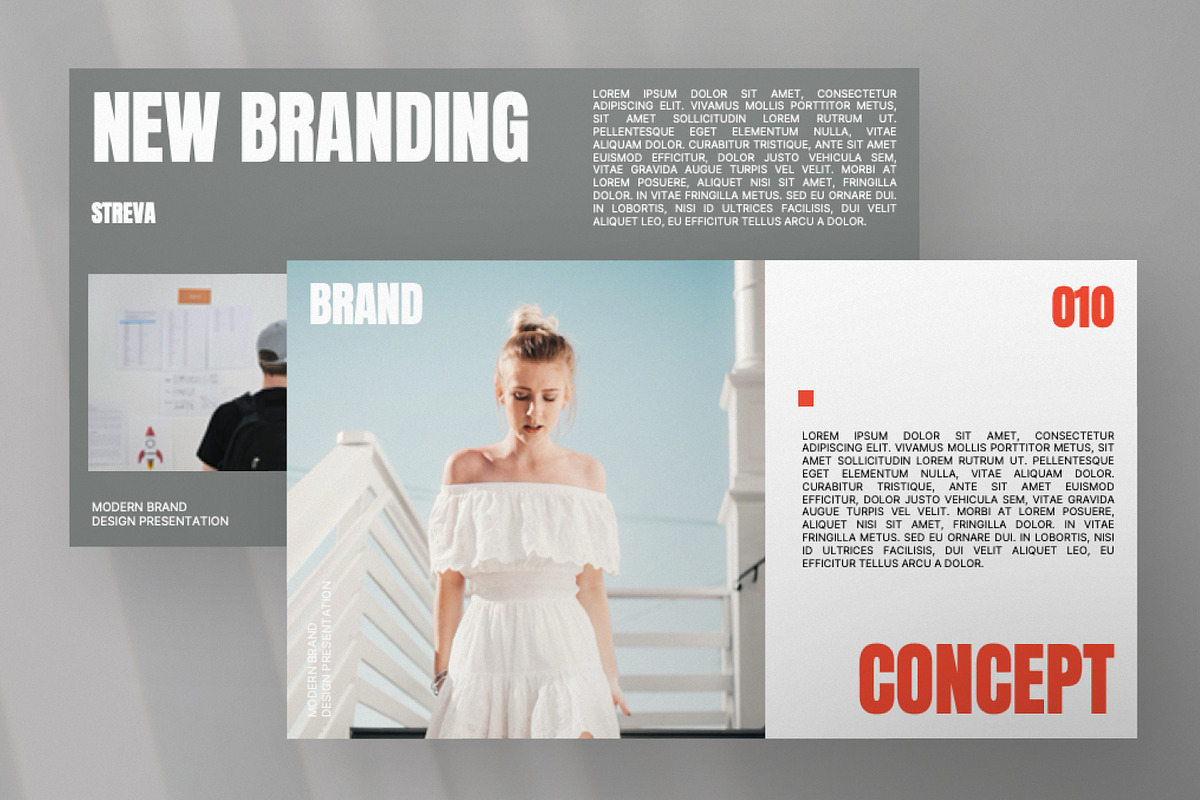 Streva Modern Brand Google Slide, a Presentation Template by Portocraft (Photo 4 of 7)