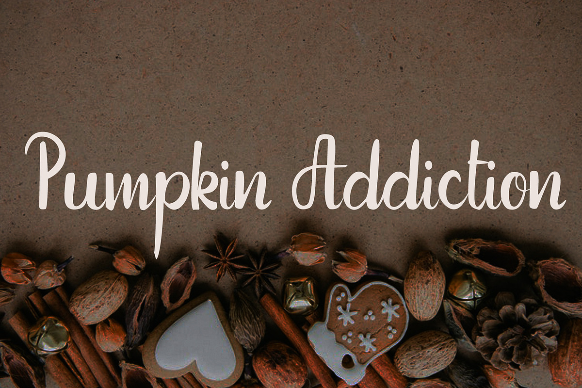 Pumpkin Font + FREE floral patterns preview 3