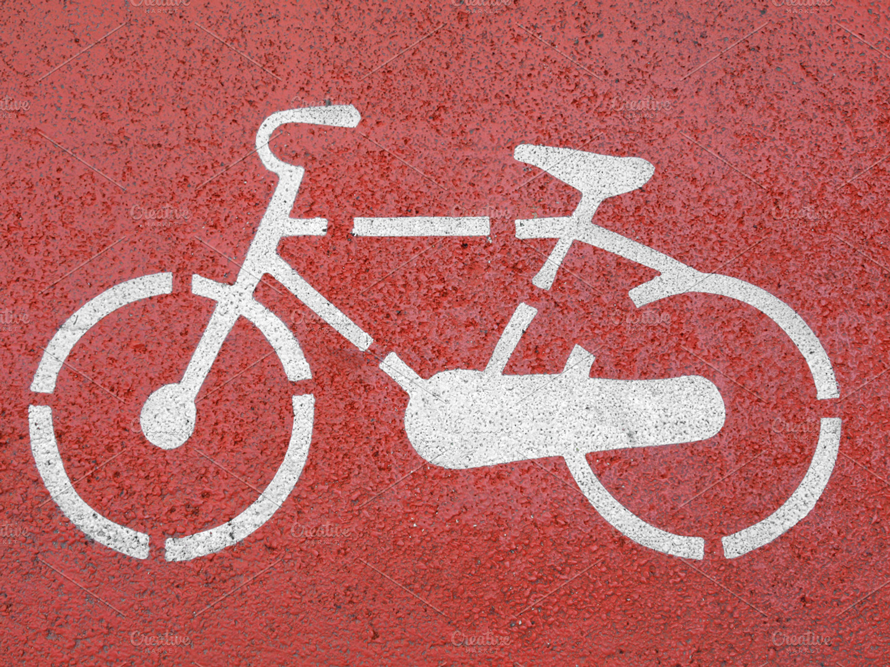 Bike sign stock photo containing bike and lane