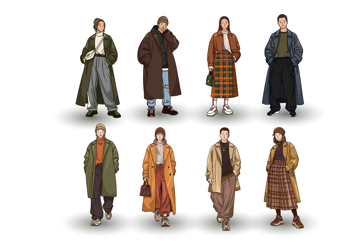 Modern Street Fashion Characters, an Illustration by OtpirusGraphic (Photo 3 of 5)