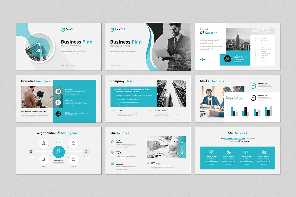 Business Plan Presentation Template, a Presentation Template by GenerousArt (Photo 2 of 8)