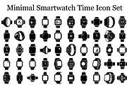 Minimal Smartwatch Time Icon Set, an Icon by musafir_fashion (Thumbnail 1 of 13)