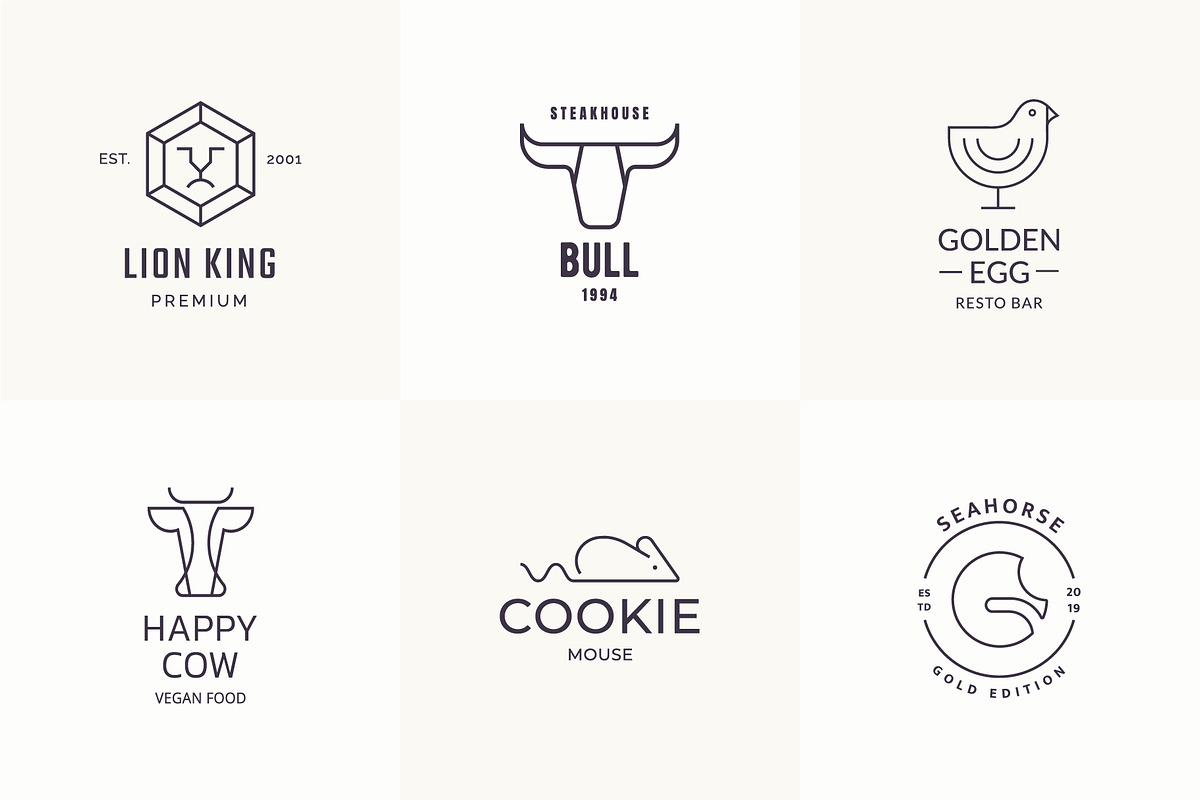 Animals - Outline Icons & Logos, a Branding & Logo Template by Paulina Sara Design (Photo 11 of 12)