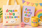 Puff Parade - Modern Kids Font, a Handwritten Font by overlaytemplates (Thumbnail 2 of 5)