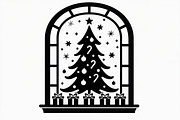 Festive Christmas Tree Silhouette Se, an Illustration by BIPLOB EXPERT (Thumbnail 8 of 20)