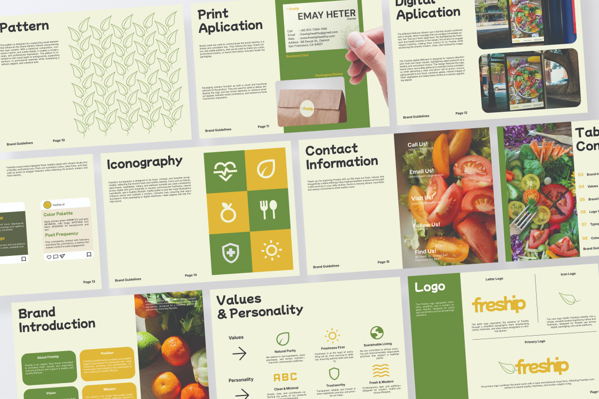 Freship - Organic Brand Guideline, a Magazine Template by productype1 (Photo 5 of 6)