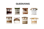Bed Floor Plan - 40 PNG Elements, an Object Graphic by SketchBoyko (Thumbnail 2 of 6)