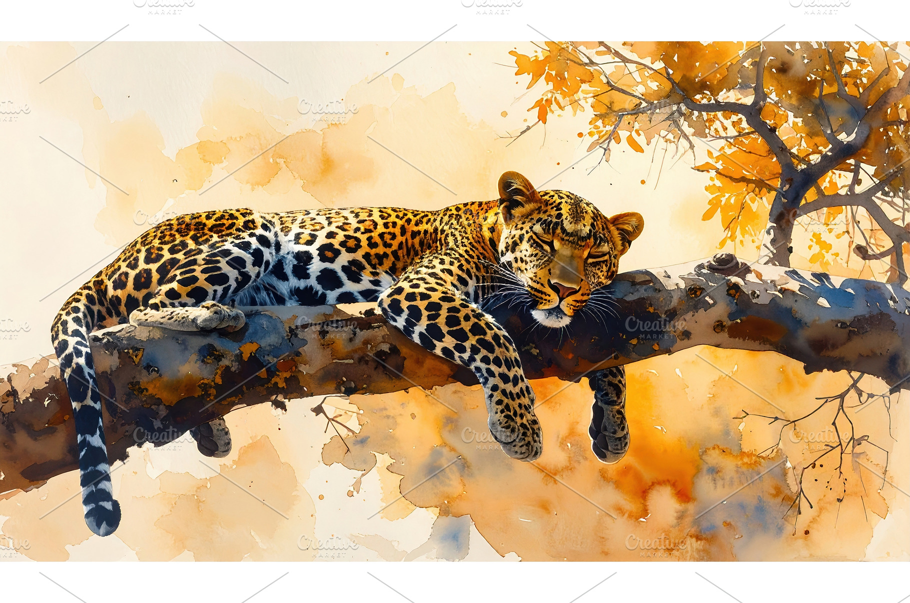 Leopard resting on tree branch, an Animal Photo by Igor Tichonow
