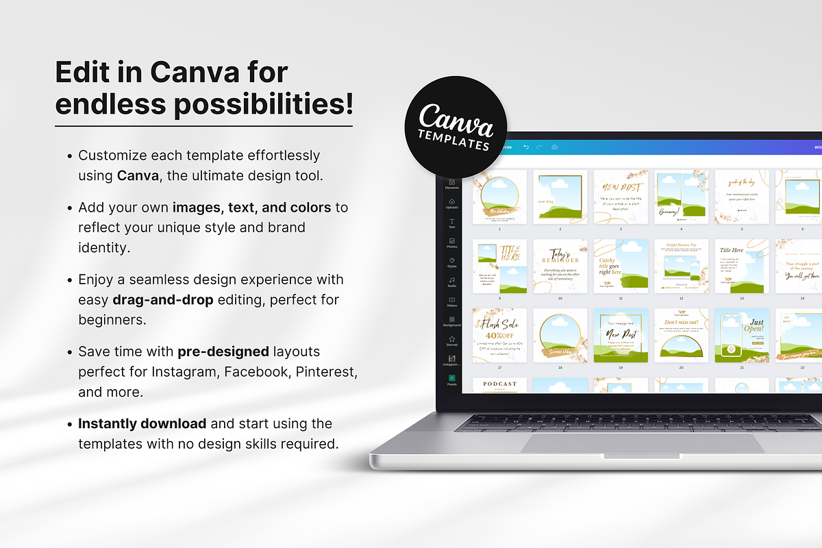 White & Gold Social Media Bundle Kit, a Social Media Template by DigiPax (Photo 10 of 10)