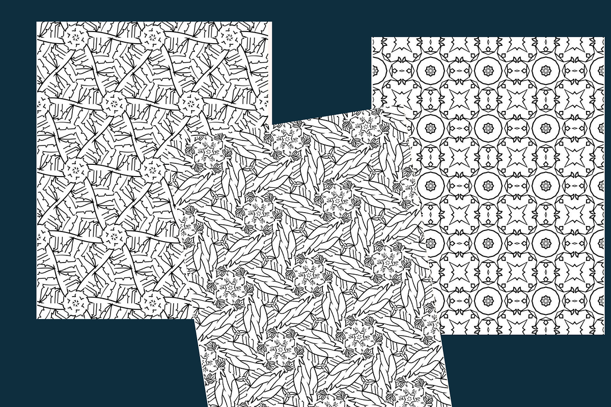 Adult Geometric Pattern Coloring, a Decorative Illustration by Sourcedigi (Photo 2 of 2)