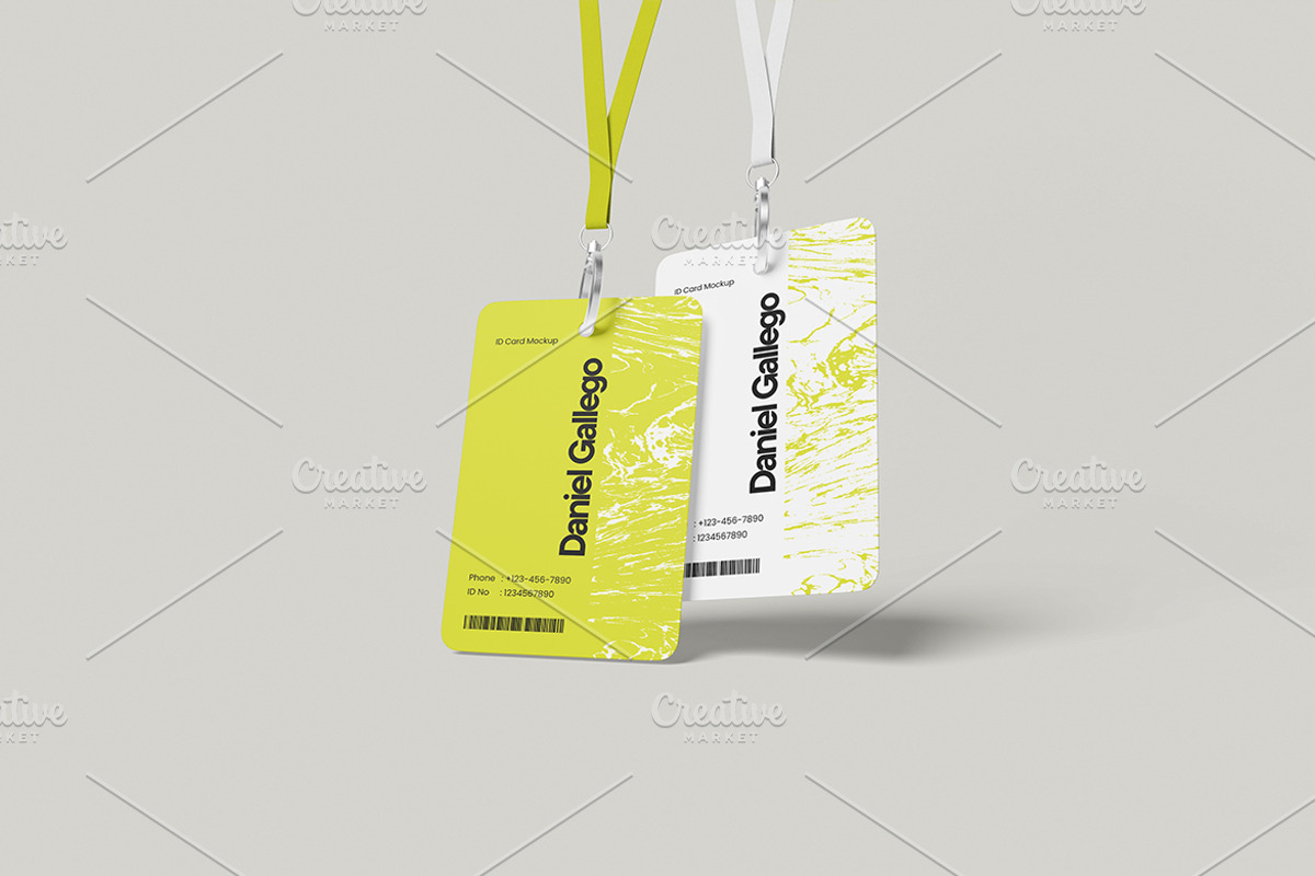 ID Card Mockup For Badge, an Advertising Mockup by Gatamotion (Photo 5 of 5)