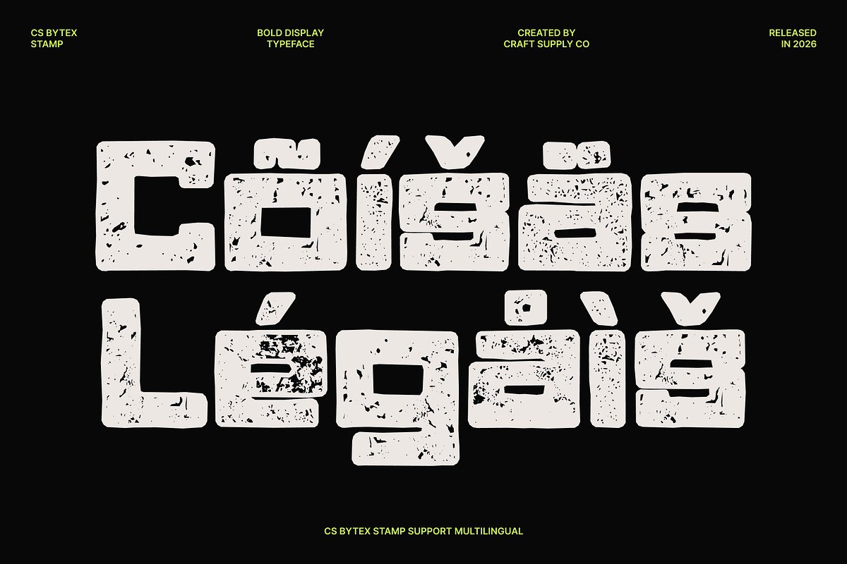 CS Bytex Stamp, a Sans Serif Font by Craft Supply Co. (Photo 7 of 8)