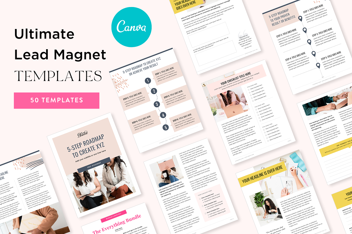 Ultimate Canva Lead Magnet Templates, a Magazine Template by Bluchic (Photo 1 of 6)