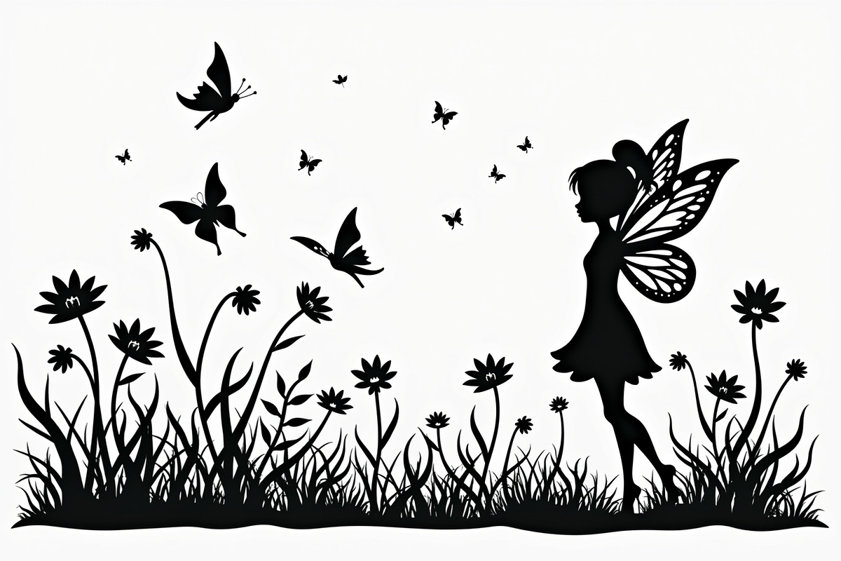 Silhouette of Fairy with Butterflie, an Illustration by Amazin_art (Photo 7 of 21)