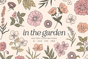 Garden Floral Vector Illustrations, a Decorative Illustration by Emma Webb Studio (Thumbnail 1 of 9)