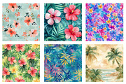 Tropical Breeze Digital Papers, an Illustration by SinaCreation (Thumbnail 2 of 5)