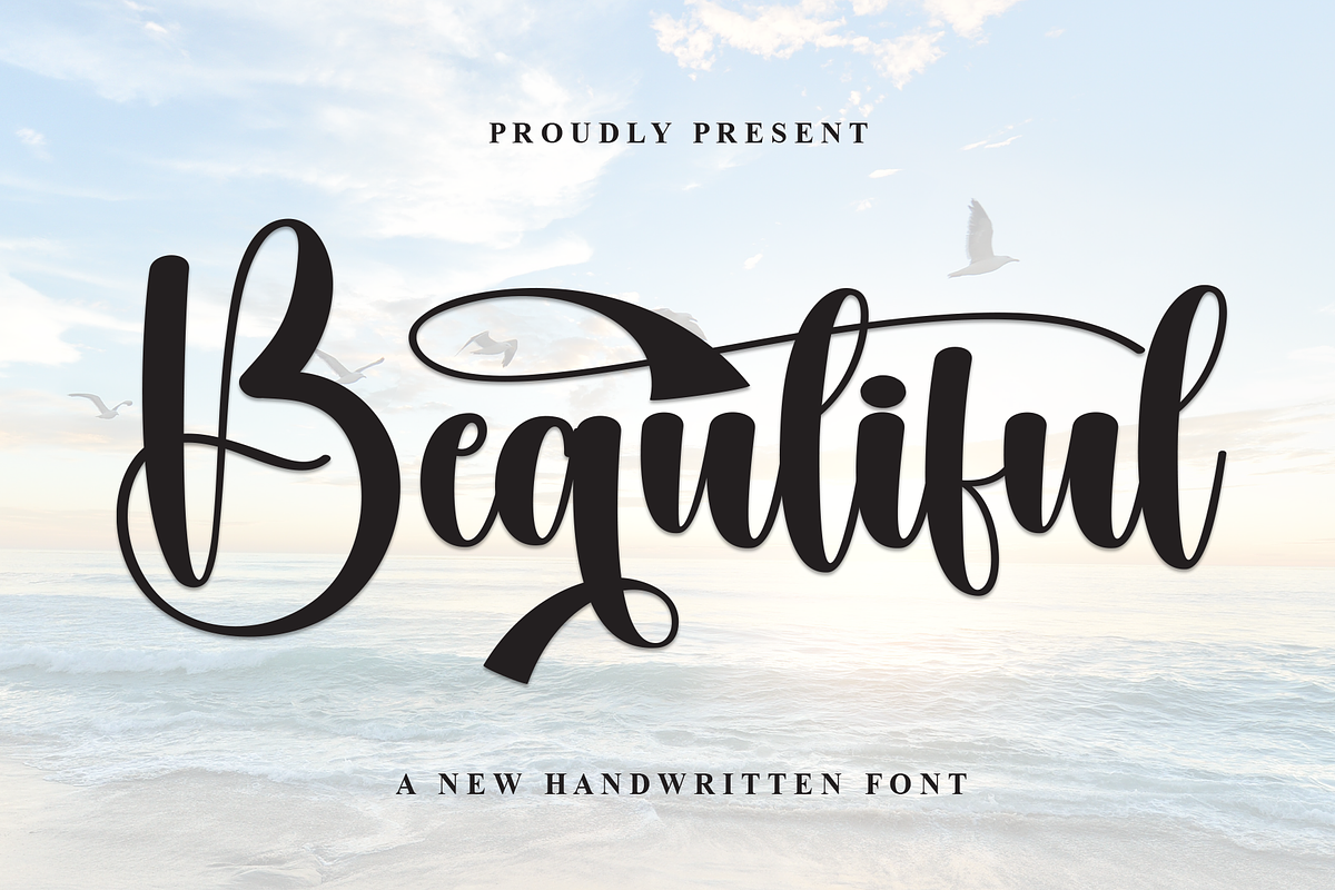 Beautiful | Script Font, a Handwritten Font by Scratchones