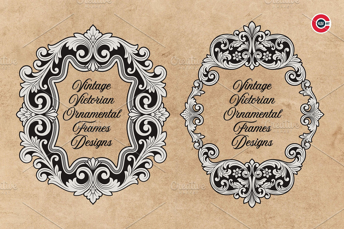 Vintage Victorian Ornamental Frames, a Decorative Illustration by C-Kav (Photo 2 of 7)