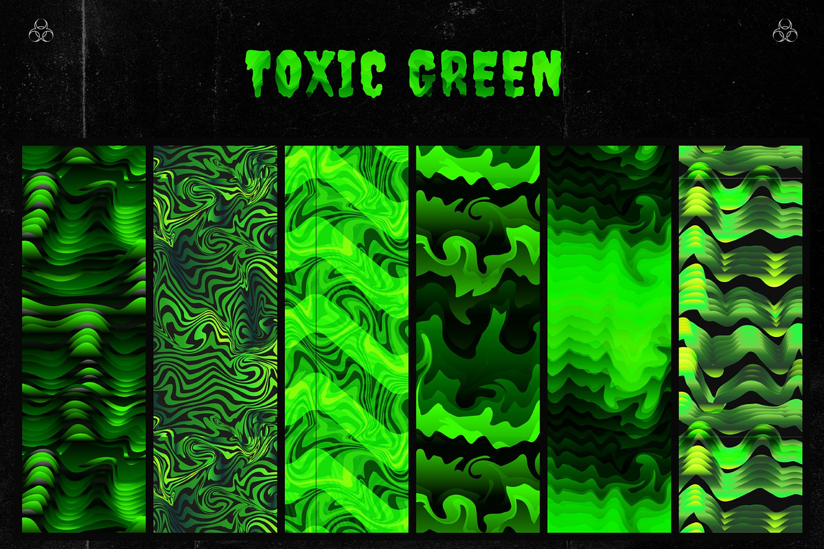 Toxic green seamless patterns pack, a Pattern Graphic by Gudiny (Photo 4 of 8)