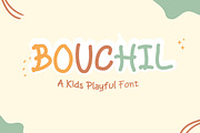 Bouchil - Kids Playful Font, a Script Font by Dhabee (Thumbnail 1 of 5)