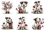 Whimsical Dog Spring Clipart, an Illustration by CraftArtStudio (Thumbnail 4 of 6)