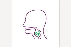 Dysphagia linear icon. Aphagia line, an Outline Icon by Anna's Shop