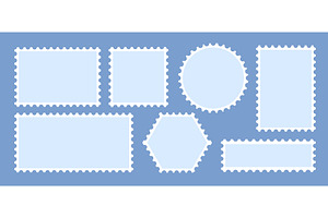 Empty postage marks. Postcard stamp, an Illustration by Stock-Smart-Start