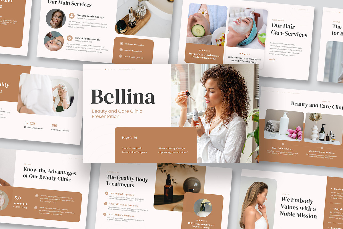 Bellina Beauty & Care Clinic PPT, a Presentation Template by kerismaker (Photo 1 of 10)
