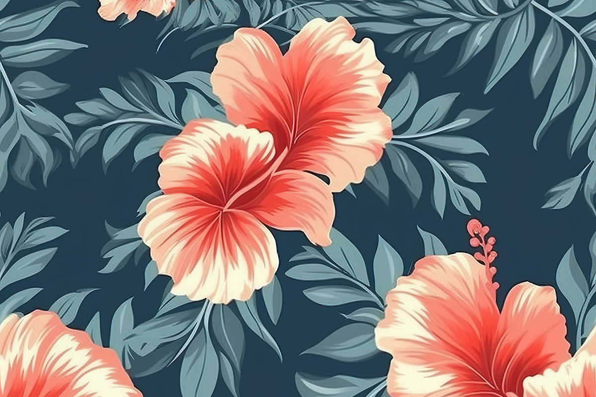 Repeat Pattern Hibiscus 6, a Pattern Graphic by Design Haus Gallery (Photo 4 of 6)