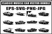 Classic Muscle Car SVG Bundle, an Object Graphic by Creativeshirt (Thumbnail 1 of 13)