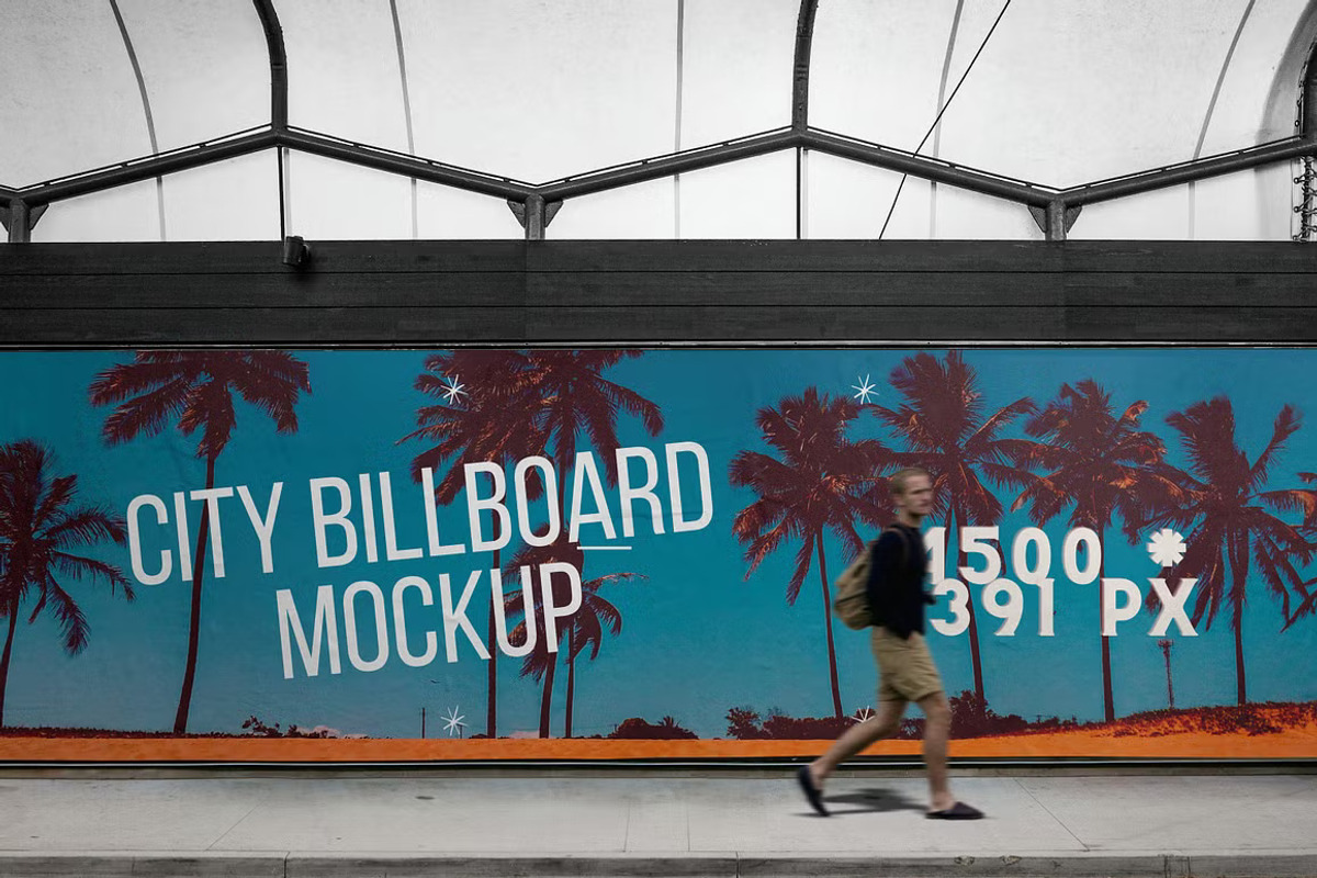 Sidewalk Billboard Mockup Template, an Advertising Mockup by GearShift (Photo 4 of 4)