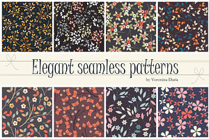 8 Elegant seamless patterns