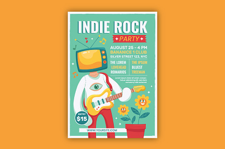 Indie Rock Party Flyer