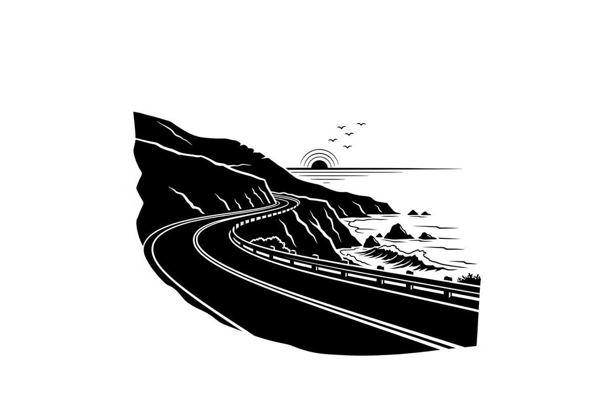 Coastal Curved Roadscape Bundle, a Graphic by musafir_fashion (Photo 6 of 14)