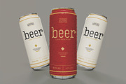 Beer or Soda Cans Mockup, an Advertising Mockup by skybluecreative (Thumbnail 1 of 3)