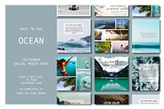 INSTAGRAM TEMPLATE PACK : OCEAN, a Social Media Template by AtelierCartouche (Thumbnail 1 of 3)