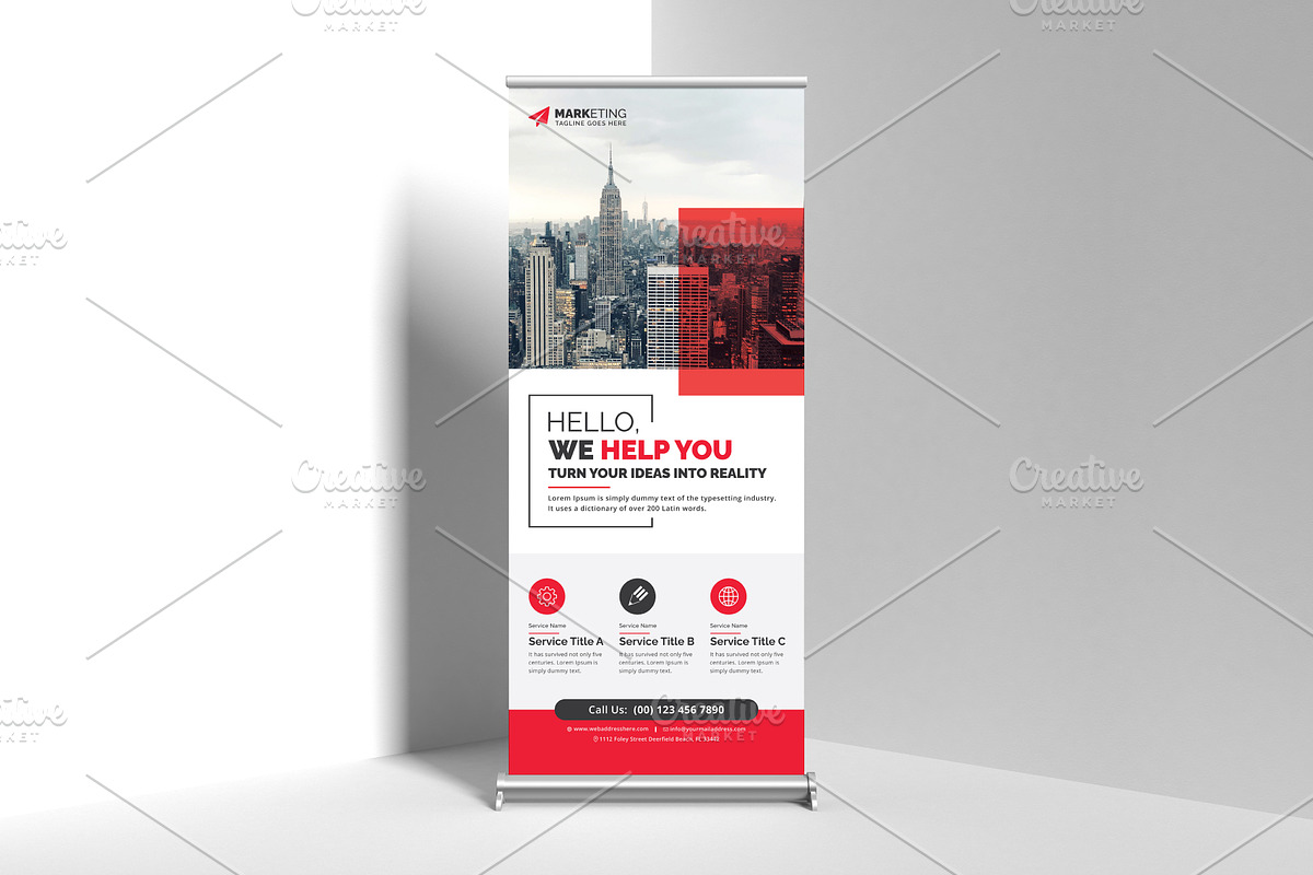 Corporate Roll Up Banner, a Stationery Template by GraphicsBurg (Photo 1 of 4)