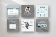 Wellness Instagram Post Templates, a Social Media Template by DigiPax (Thumbnail 3 of 10)