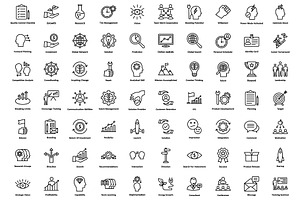 1275 Business Startup Line Icons