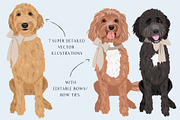 Labradoodle Goldendoodle Vector Art, an Illustration by Putnam Road Art (Thumbnail 2 of 4)