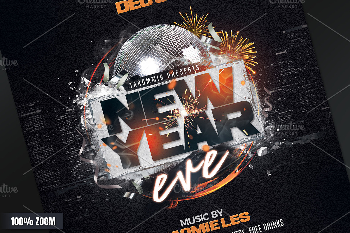 2 New Year Flyer Bundle, a Flyer Template by Tarommir (Photo 4 of 5)